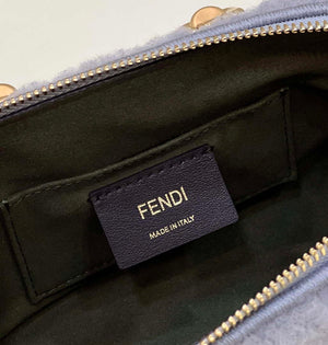 Fendi 8BS067 By The Way Mini Light grey sheepskin small Boston bag - Default Title - View 6