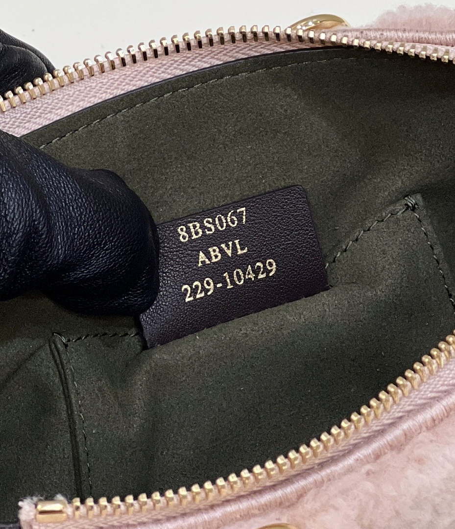 Fendi 8BS067 By The Way Mini Light Pink sheepskin small Boston bag