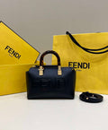 Fendi 8BS067 By The Way Mini Small Boston bag in mint Black leather