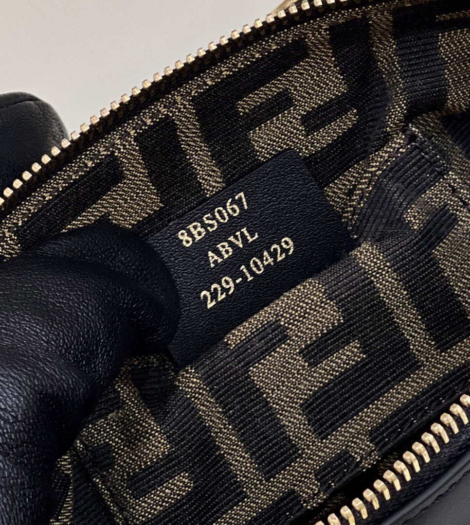 Fendi 8BS067 By The Way Mini Small Boston bag in mint Black leather - Default Title - View 7
