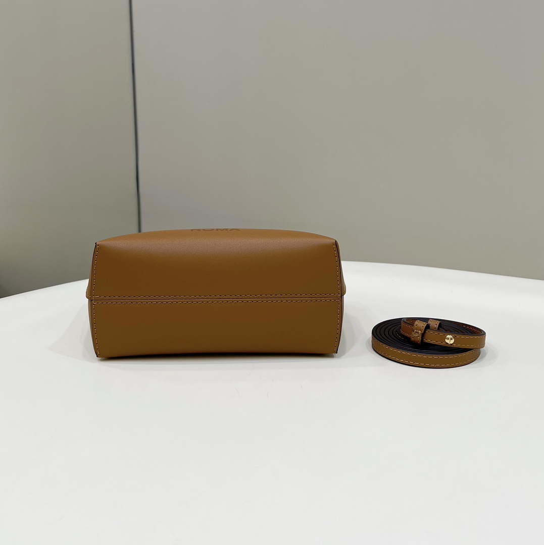 Fendi 8BS067 By The Way Mini Small Boston bag in mint Brown leather - Default Title - View 4