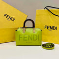 Fendi 8BS067 By The Way Mini Small Boston bag in mint Grass Green leather - Default Title - View 1