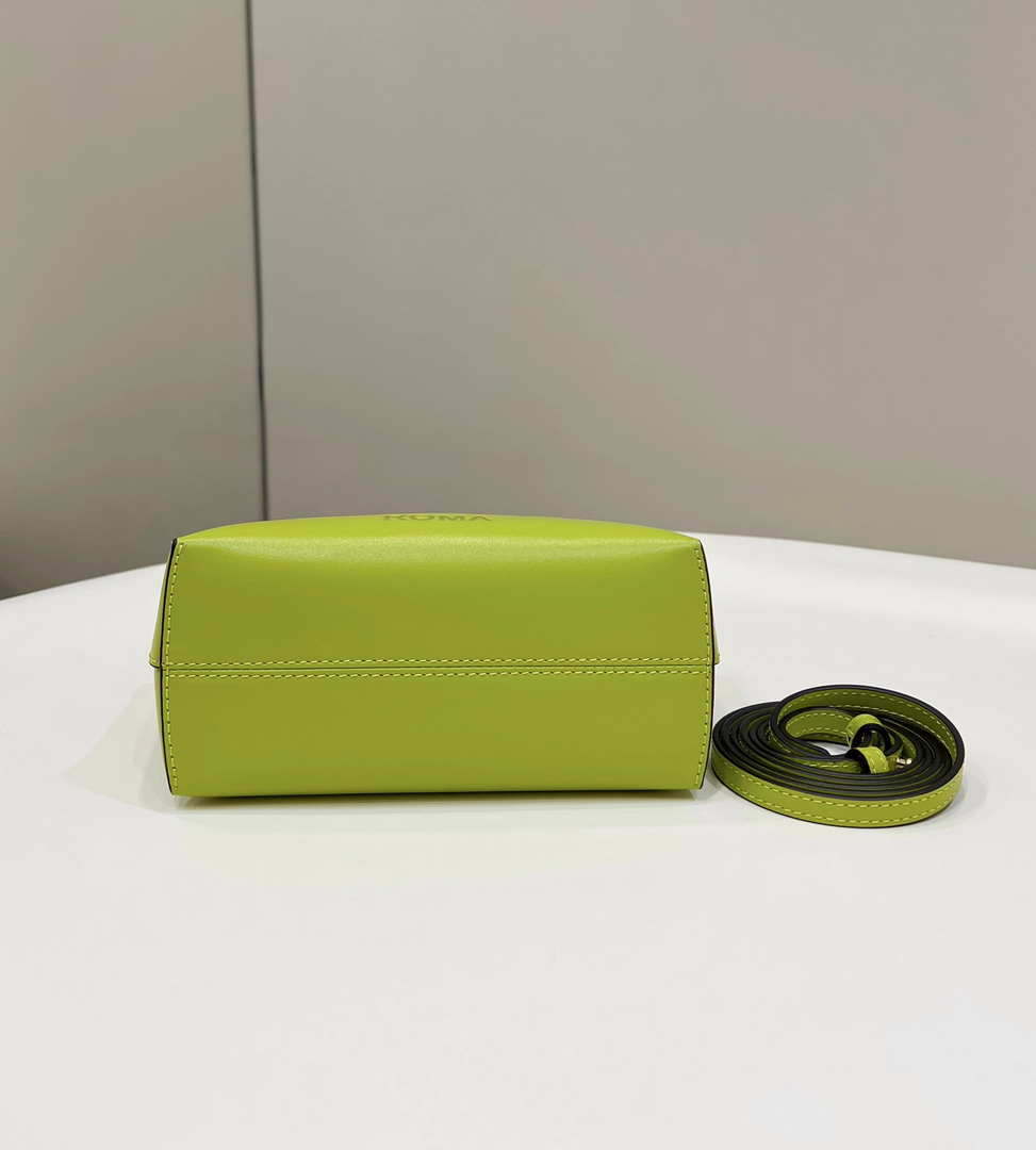 Fendi 8BS067 By The Way Mini Small Boston bag in mint Grass Green leather - Default Title - View 4