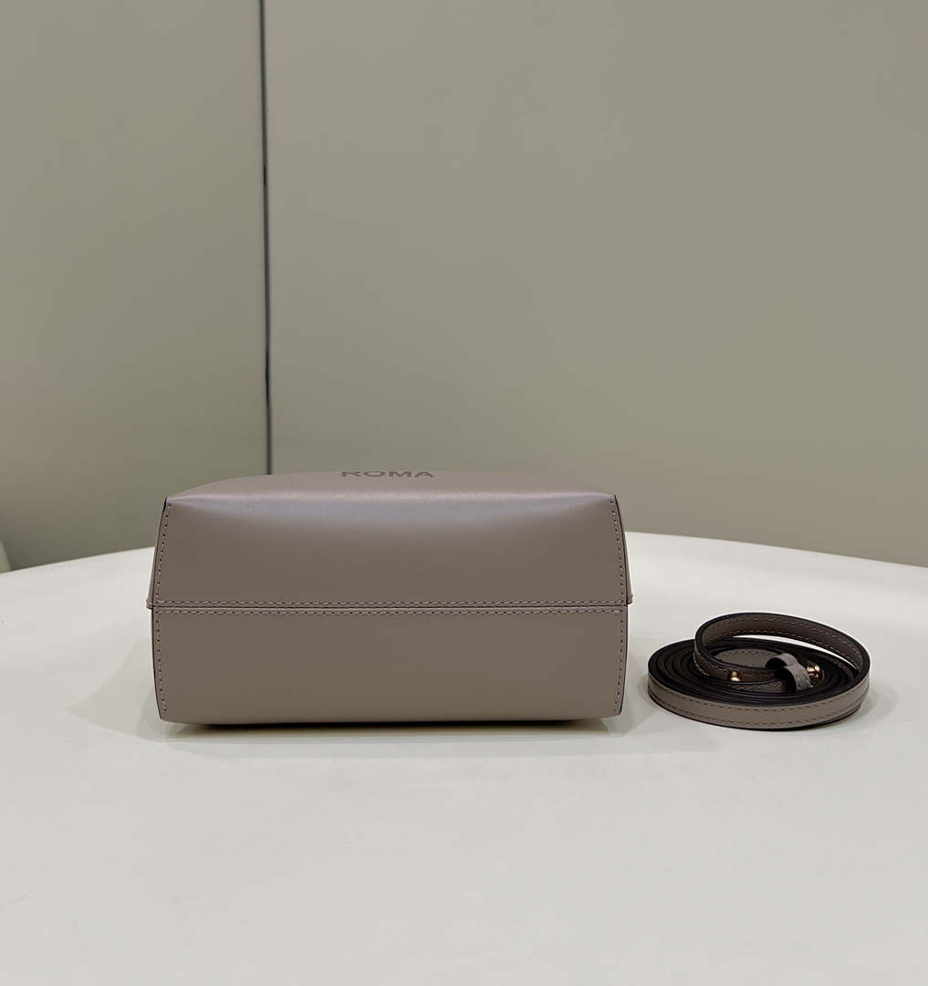 Fendi 8BS067 By The Way Mini Small Boston bag in mint Gray leather