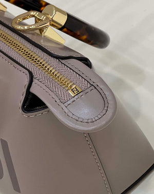 Fendi 8BS067 By The Way Mini Small Boston bag in mint Gray leather - Default Title - View 5