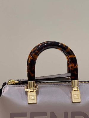 Fendi 8BS067 By The Way Mini Small Boston bag in mint Gray leather - Default Title - View 9