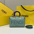Fendi 8BS067 By The Way Mini Small Boston bag in mint green leather - Default Title - View 1