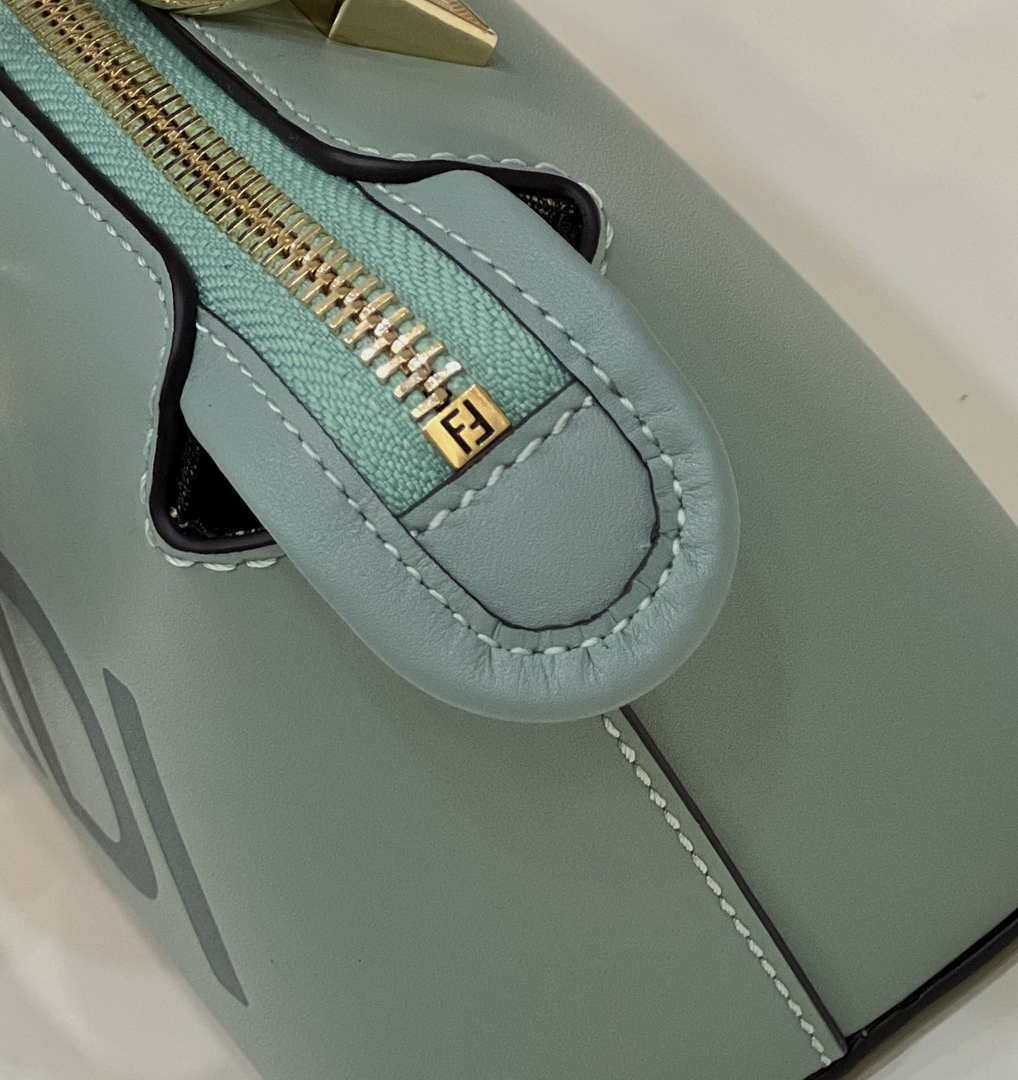 Fendi 8BS067 By The Way Mini Small Boston bag in mint green leather