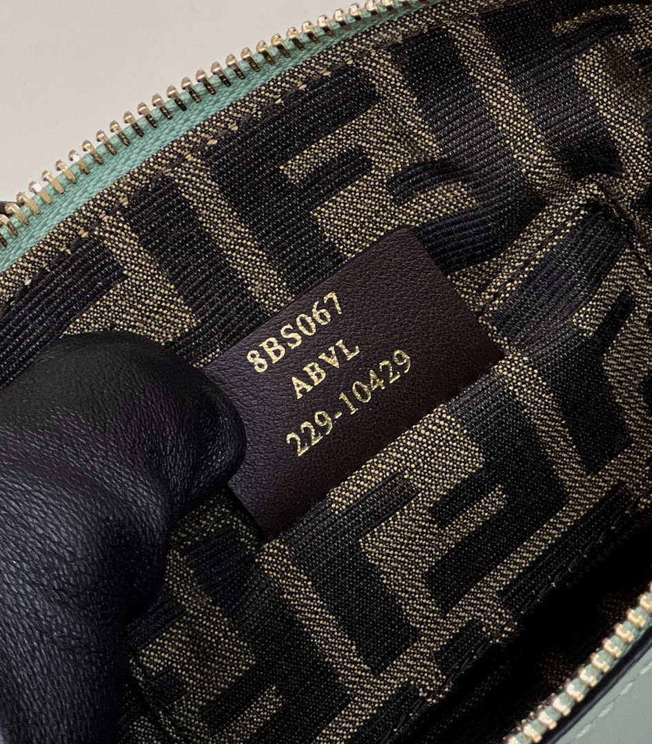 Fendi 8BS067 By The Way Mini Small Boston bag in mint green leather - Default Title - View 7