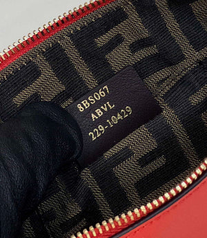 Fendi 8BS067 By The Way Mini Small Boston bag in mint Red leather - Default Title - View 6