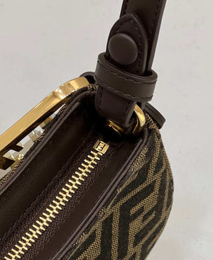 Fendi 8BS068 O¡¯Lock Swing Brown and fox fur pouch 8573 - Default Title - View 4