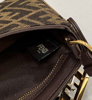 Fendi 8BS068 O¡¯Lock Swing Brown and fox fur pouch 8573 - Default Title - View 7