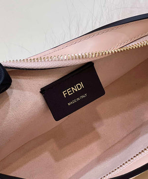 Fendi 8BS068ALS9F1IVT O¡¯Lock Swing Pale pink leather and fox fur pouch 8573 - Default Title - View 7