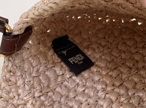 Fendi 8BS069 Fendi Beige raffia bag Croissant bag 8373 - Default Title - View 5