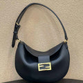 Fendi 8BS069 Fendi Black Leather Croissant bag 8373 - Default Title - View 1