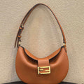 Fendi 8BS069 Fendi Brown Leather Croissant bag 8373 - Default Title - View 1