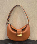 Fendi 8BS069 Fendi Brown Leather Croissant bag 8373