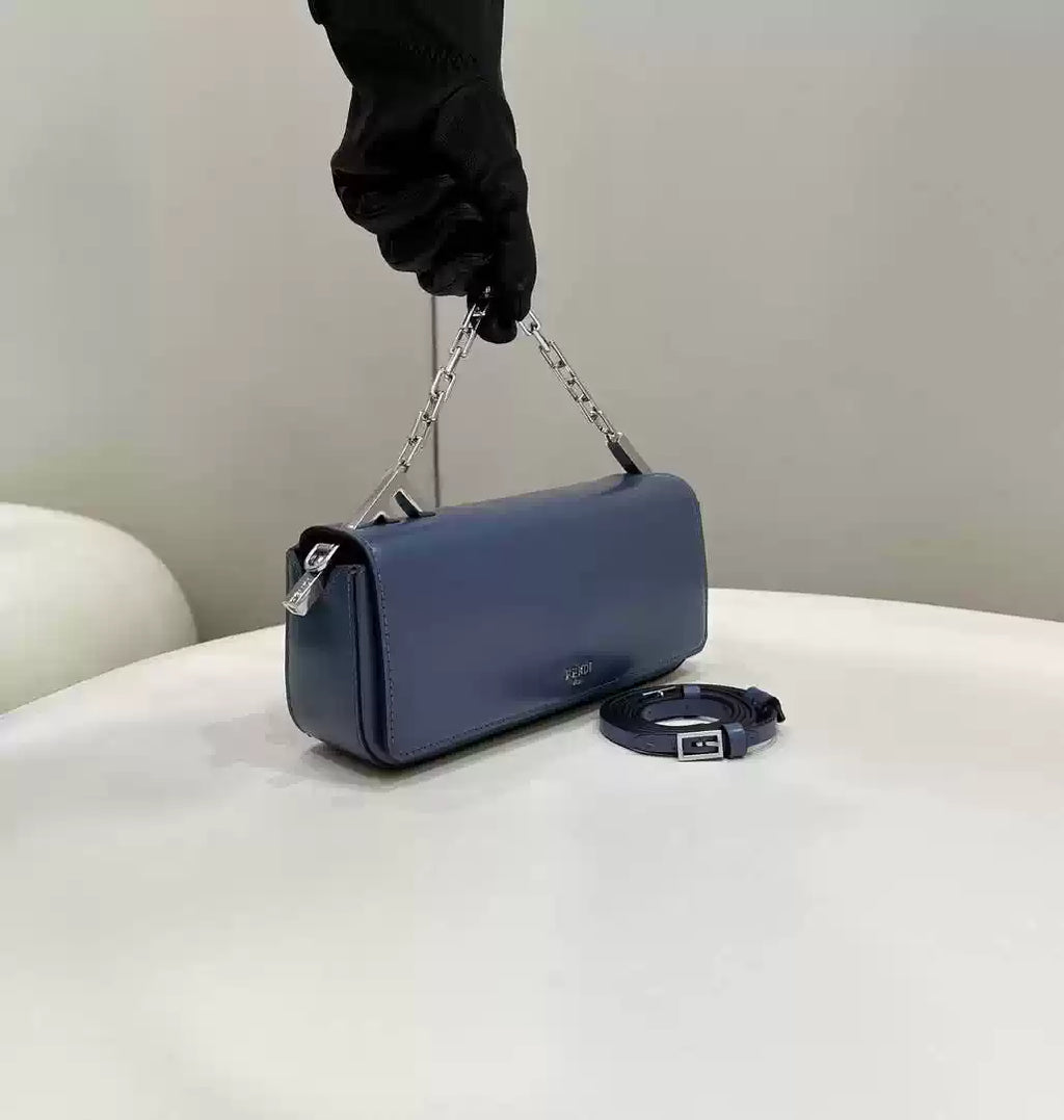 Fendi 8BS072 Fendi First Sight Blue leather mini bag