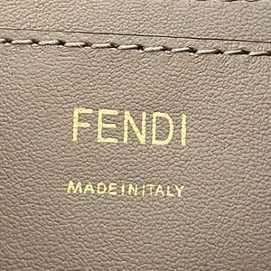 Fendi  8BS073 Baguette Pouch Gray denim-effect FF jacquard charm pouch with chain - Default Title - View 7