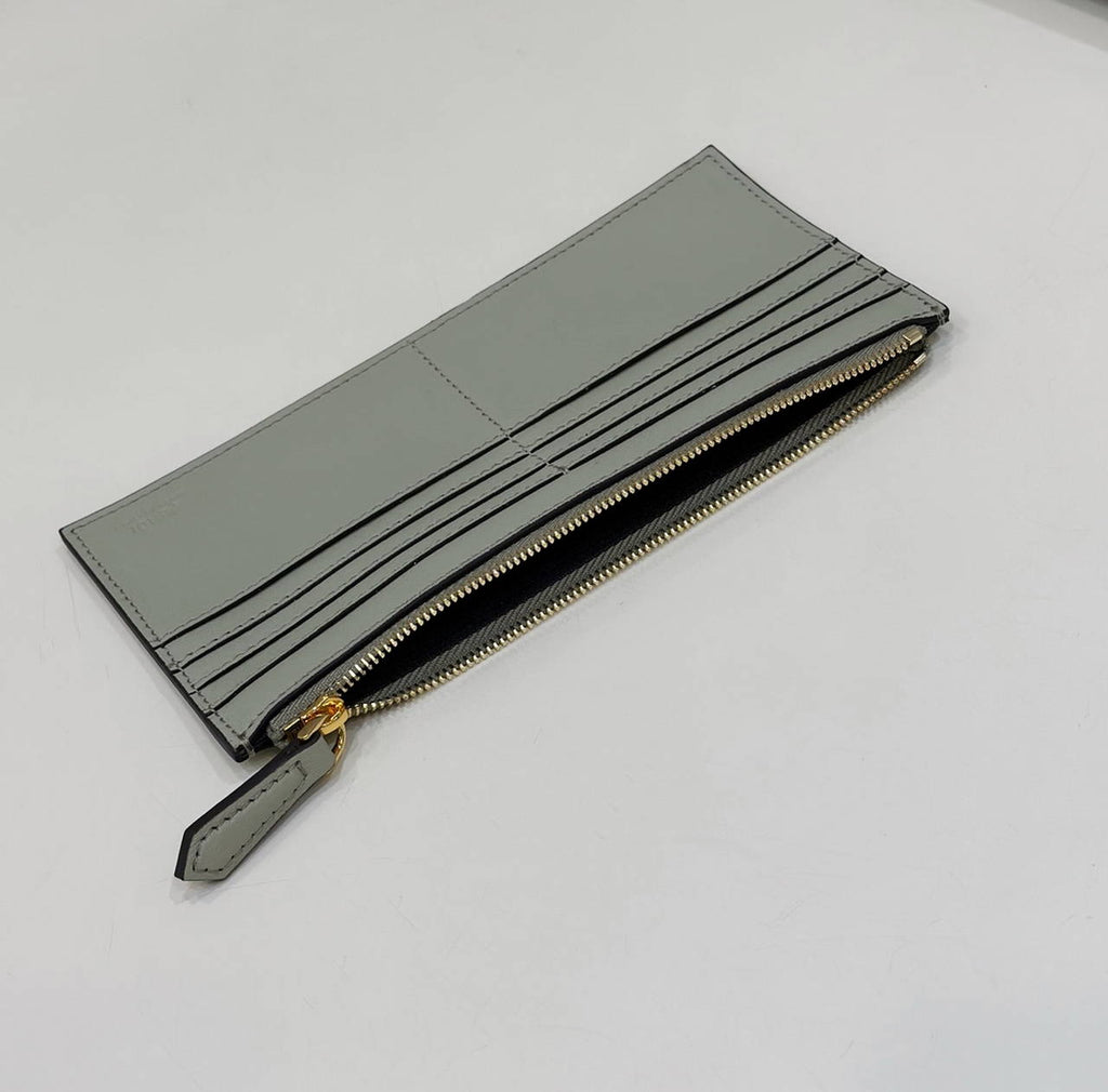 Fendi  8BS076 Fendigraphy Wallet On Chain Green leather wallet