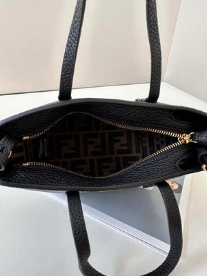 Fendi 8BS096 Black Selleria bag with 62 hand-sewn topstitches 8655C - Default Title - View 7