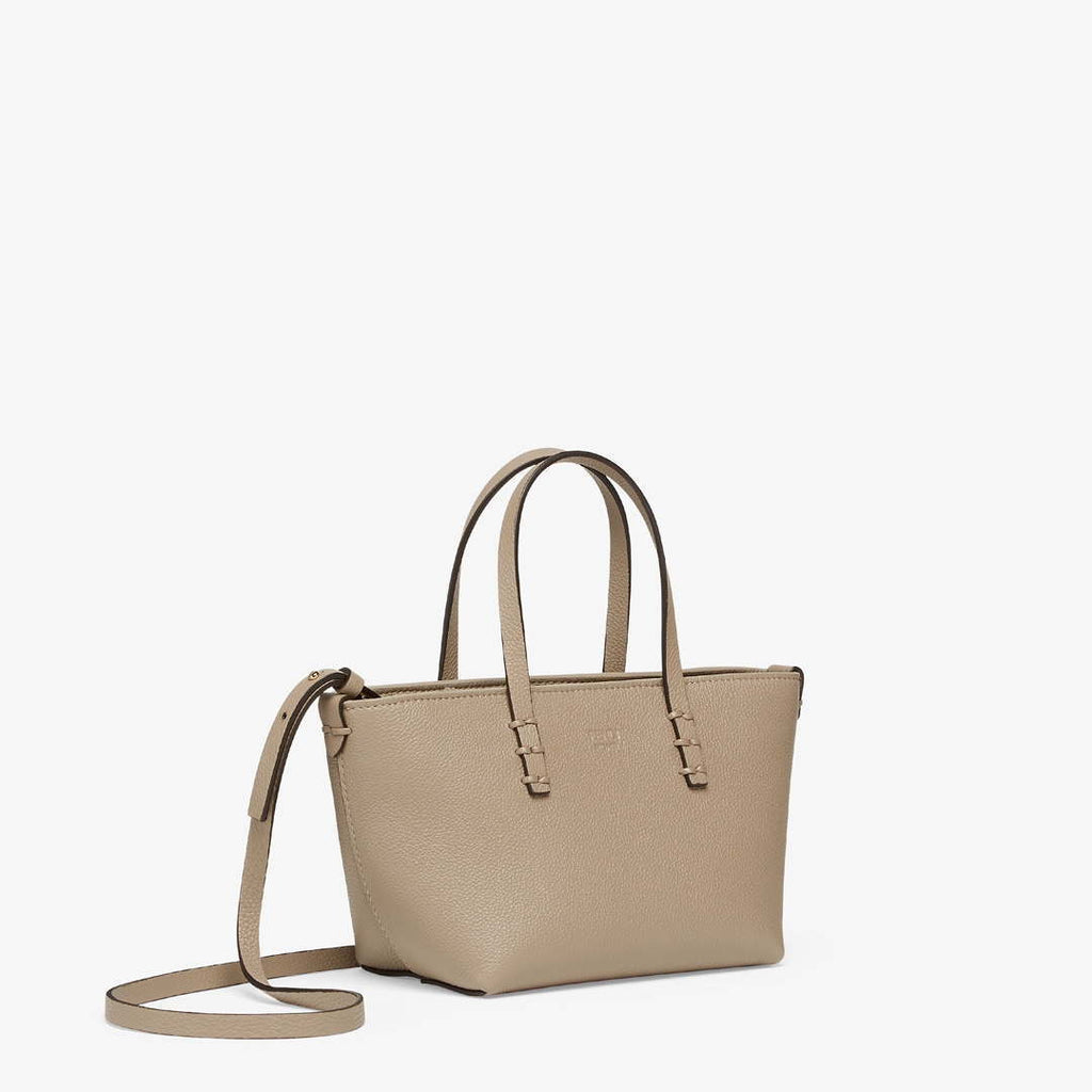 Fendi 8BS096 Gray Selleria bag with 62 hand-sewn topstitches 8655C