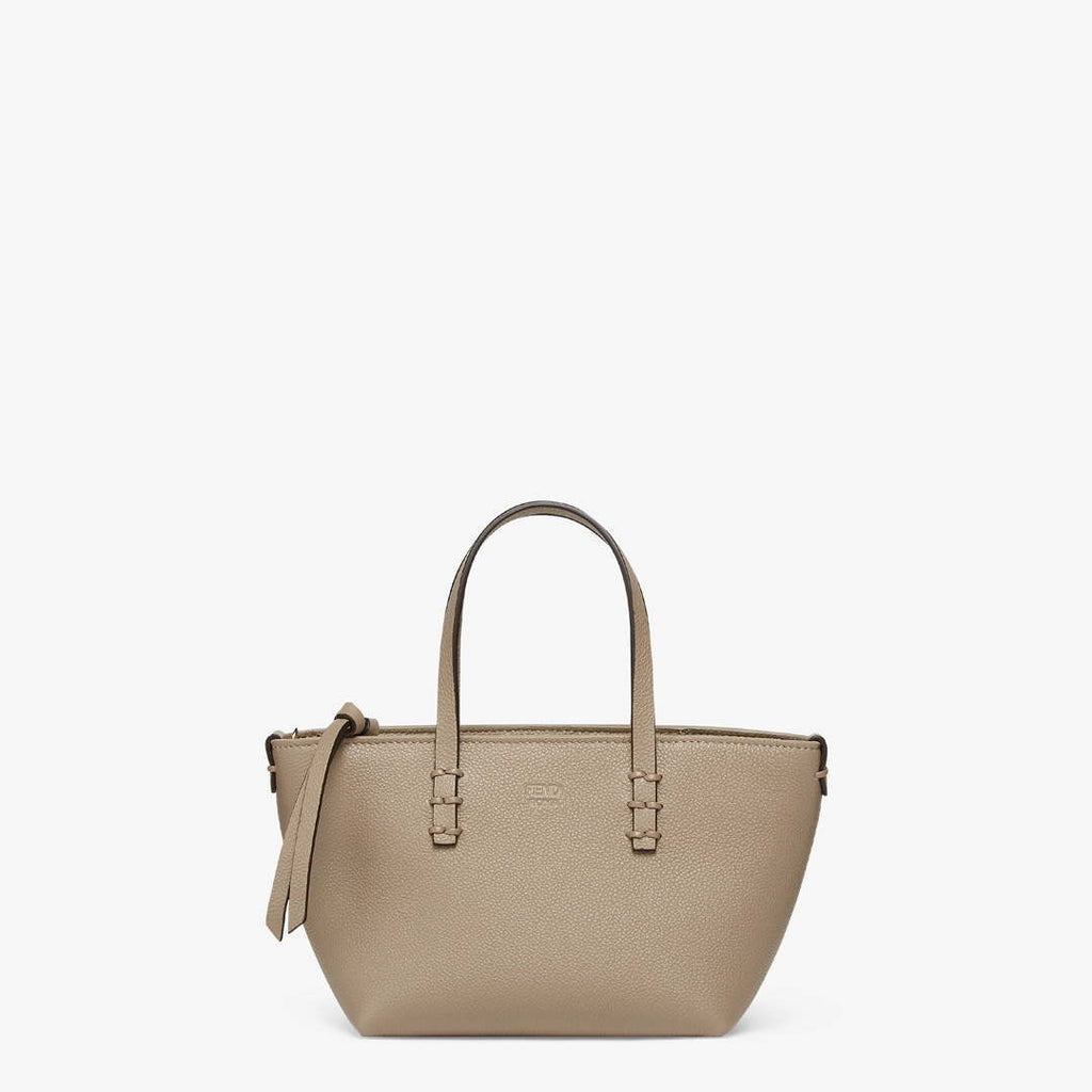 Fendi 8BS096 Gray Selleria bag with 62 hand-sewn topstitches 8655C