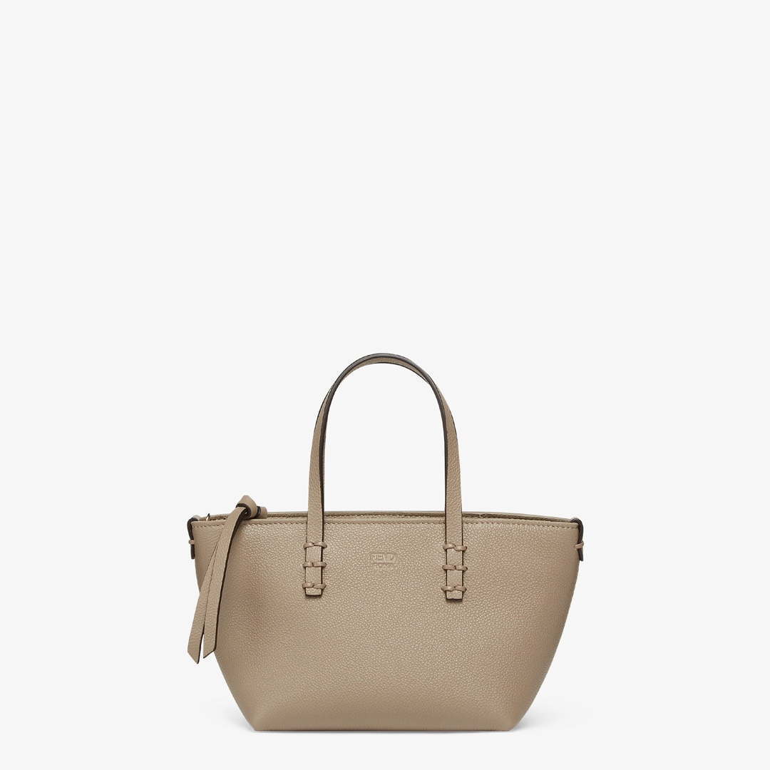 Fendi 8BS096 Gray Selleria bag with 62 hand-sewn topstitches 8655C