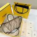 Fendi 8BS096 Roll Mini Apricot FF chenille mini-bag 8655 - Default Title - View 1