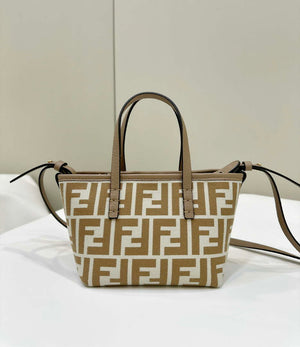 Fendi 8BS096 Roll Mini Apricot FF chenille mini-bag 8655 - Default Title - View 2