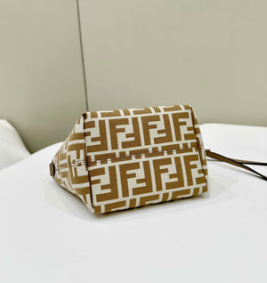 Fendi 8BS096 Roll Mini Apricot FF chenille mini-bag 8655 - Default Title - View 4
