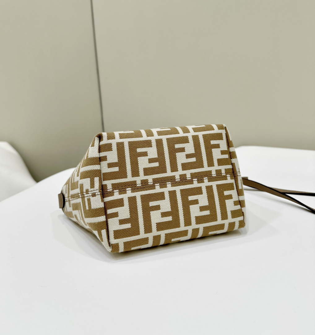 Fendi 8BS096 Roll Mini Apricot FF chenille mini-bag 8655
