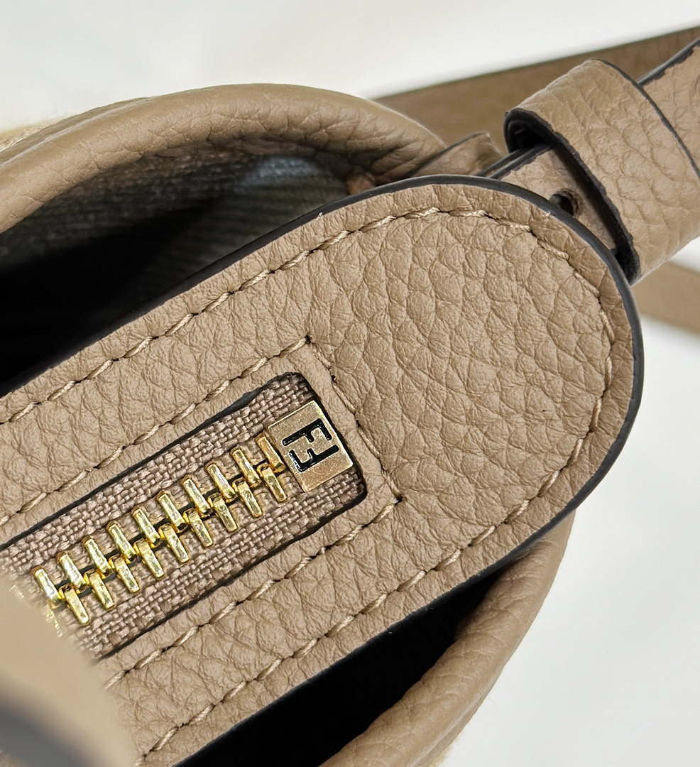 Fendi 8BS096 Roll Mini Apricot FF chenille mini-bag 8655