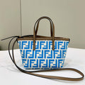 Fendi 8BS096 Roll Mini Blue FF chenille mini-bag 8655 - Default Title - View 1