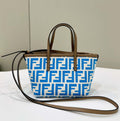 Fendi 8BS096 Roll Mini Blue FF chenille mini-bag 8655