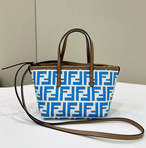 Fendi 8BS096 Roll Mini Blue FF chenille mini-bag 8655 - Default Title - View 1