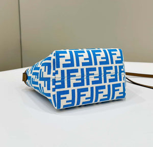 Fendi 8BS096 Roll Mini Blue FF chenille mini-bag 8655 - Default Title - View 3