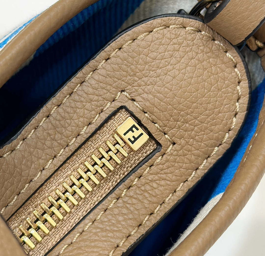 Fendi 8BS096 Roll Mini Blue FF chenille mini-bag 8655