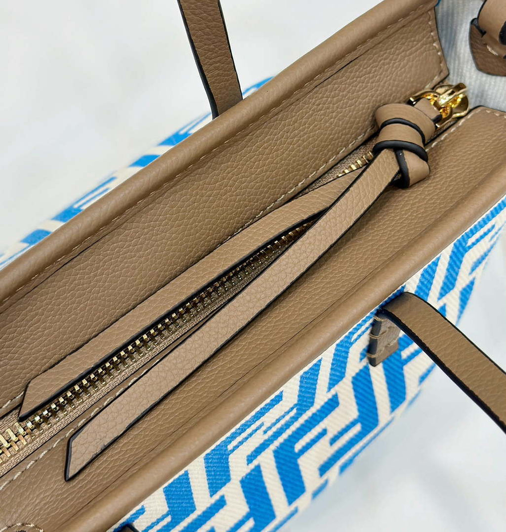 Fendi 8BS096 Roll Mini Blue FF chenille mini-bag 8655