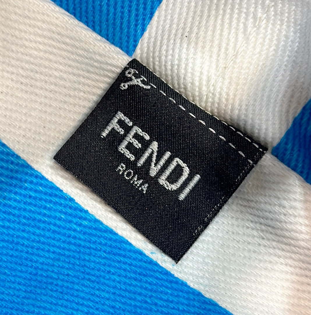 Fendi 8BS096 Roll Mini Blue FF chenille mini-bag 8655