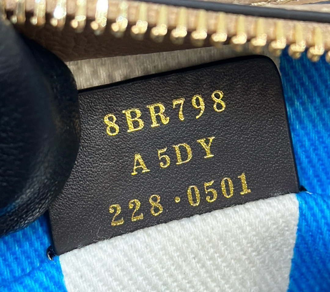 Fendi 8BS096 Roll Mini Blue FF chenille mini-bag 8655