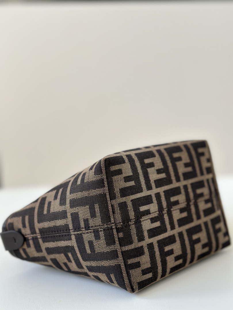 Fendi 8BS096 Roll Mini Brown FF chenille mini-bag 8655