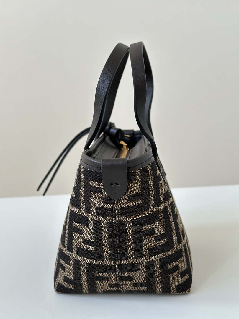 Fendi 8BS096 Roll Mini Brown FF chenille mini-bag 8655