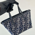 Fendi 8BS096 Roll Mini Dark Blue FF chenille mini bag 8655 - Default Title - View 1