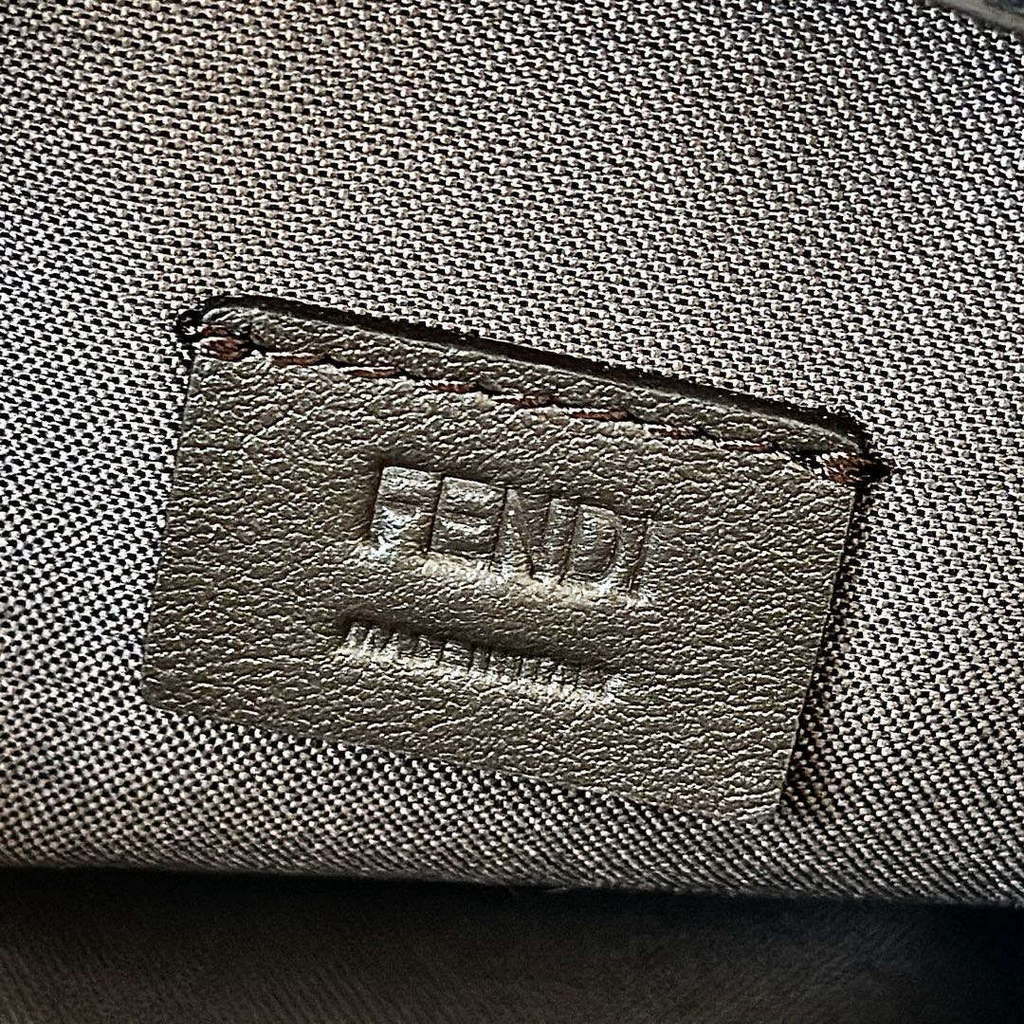 Fendi 8BS096 Roll Mini Dark Blue FF chenille mini bag 8655