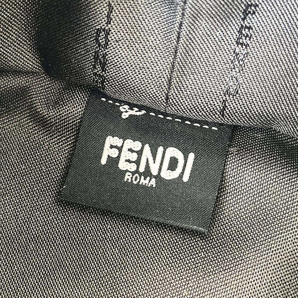 Fendi 8BS096 Roll Mini Dark Blue FF chenille mini bag 8655