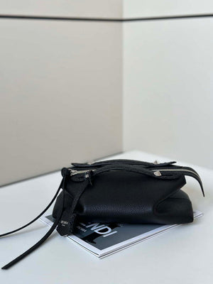 Fendi 8BS098 By The Way Selleria Mini Black Selleria mini-bag with 156 hand-sewn stitches 8668s - Default Title - View 1