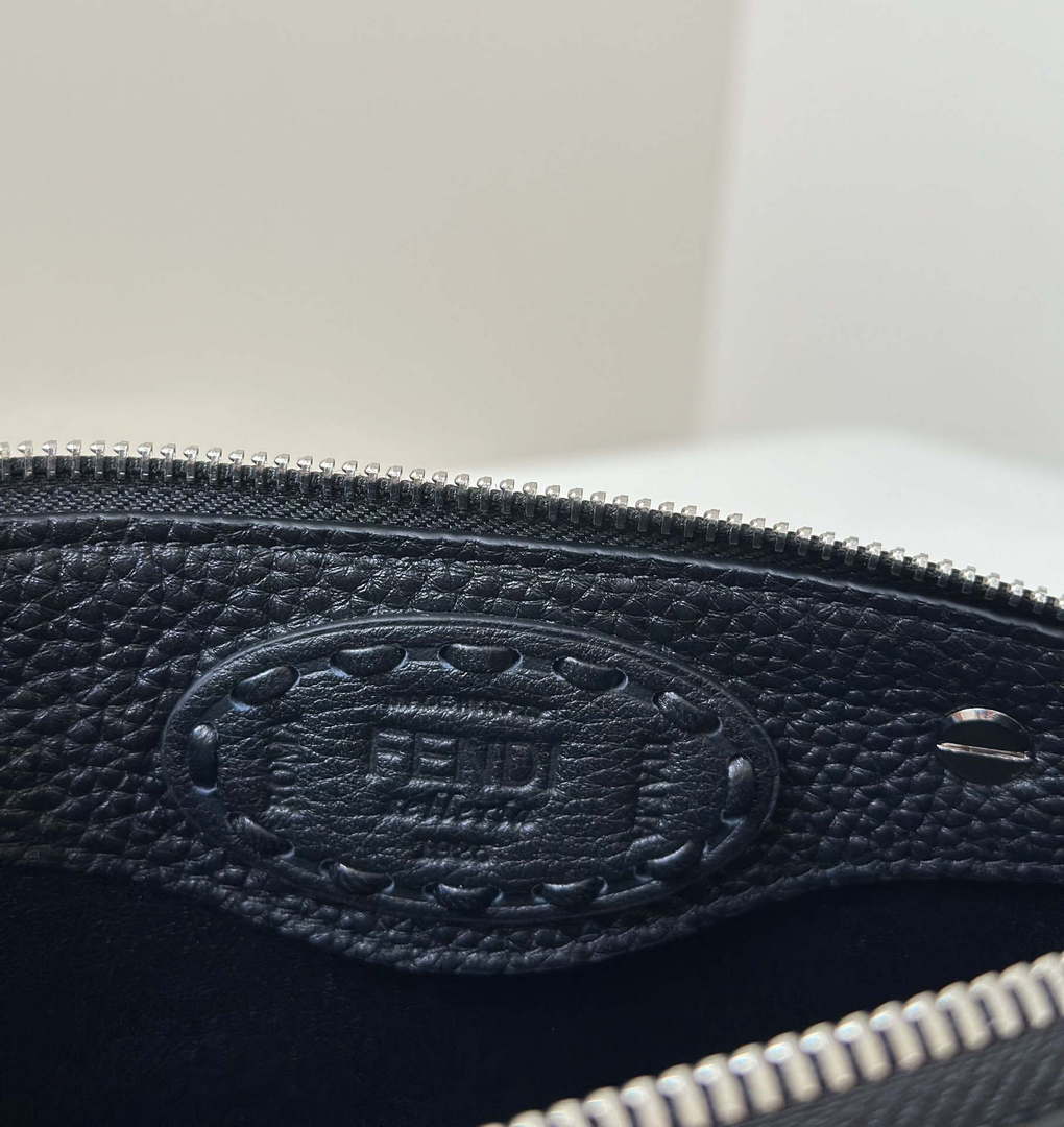 Fendi 8BS098 By The Way Selleria Mini Black Selleria mini-bag with 156 hand-sewn stitches 8668s