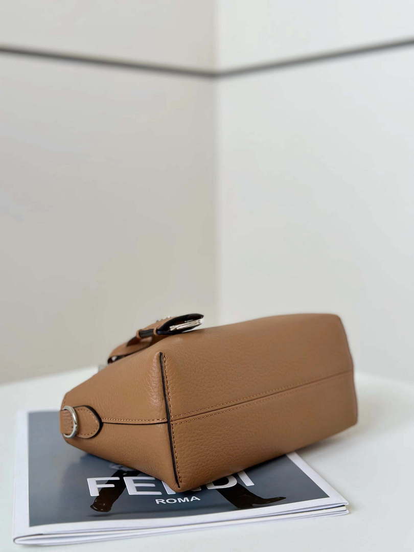 Fendi 8BS098 By The Way Selleria Mini Cappuccino-coloured Selleria mini-bag with 156 hand-sewn stitches 8668s