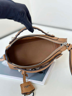 Fendi 8BS098 By The Way Selleria Mini Cappuccino-coloured Selleria mini-bag with 156 hand-sewn stitches 8668s - Default Title - View 9